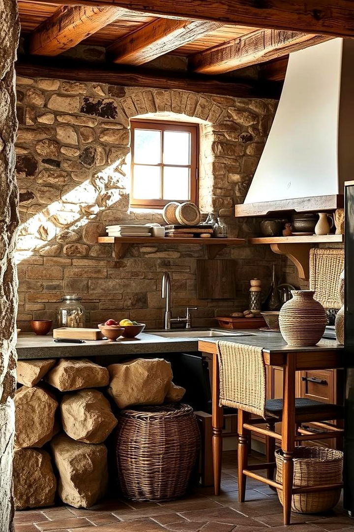 Organic Textures for a Rustic Touch - 22 Natural Kitchen Design Ideas