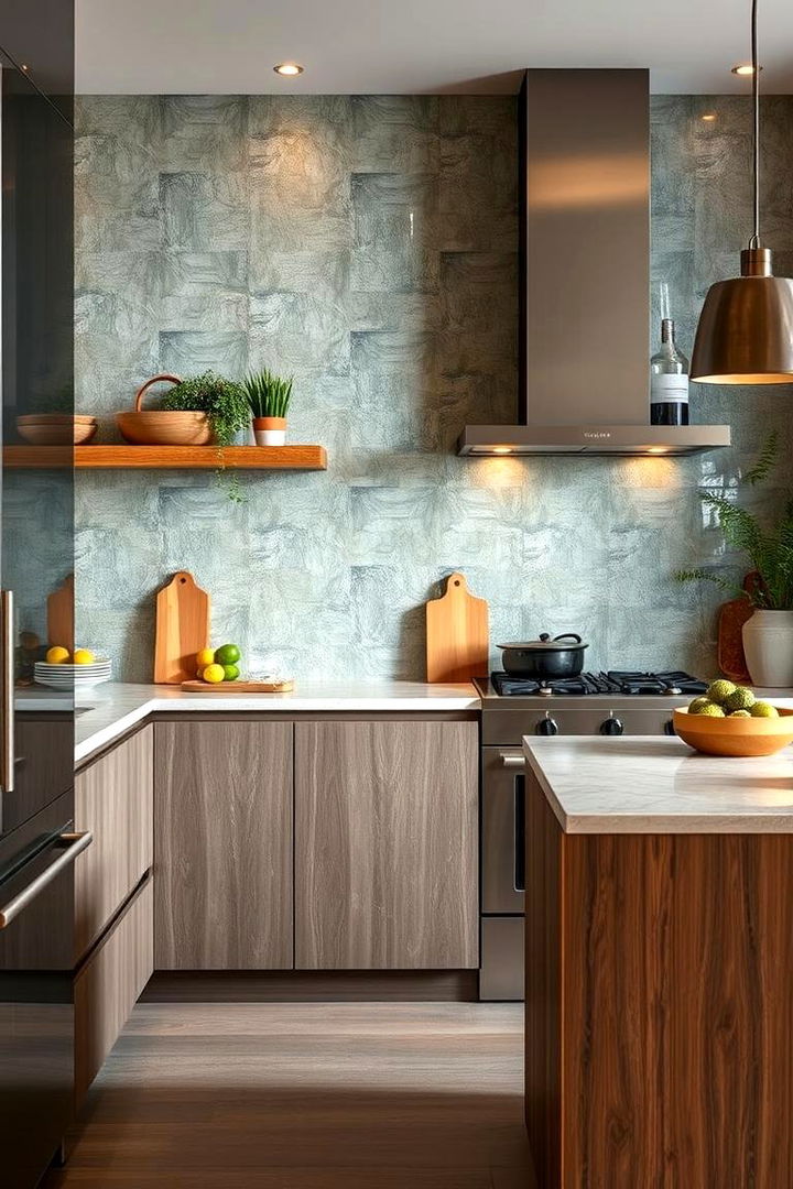 Organic Viridescent Finish - 22 Kitchen With Green Backsplash Ideas