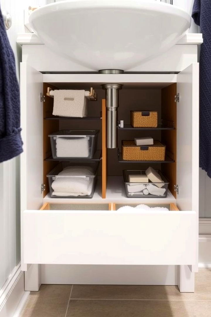 Organize Under Sink Storage - 22 Bathroom Organization Ideas