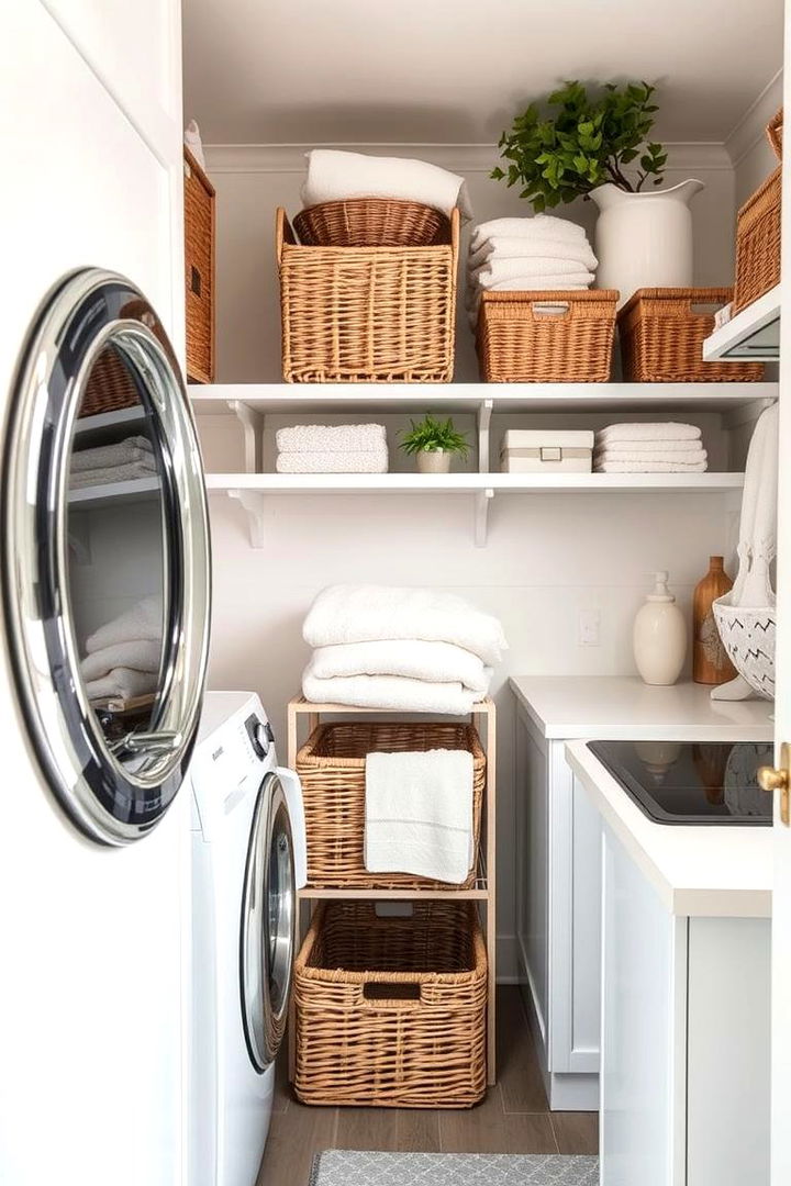 Organized Baskets and Bins - 22 Laundry Room Storage Ideas
