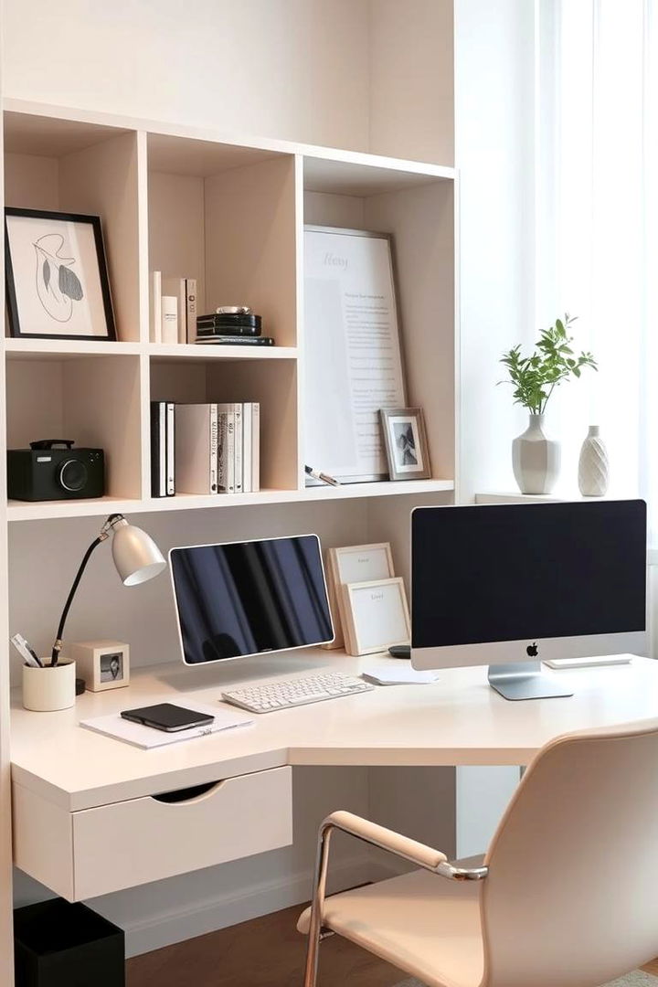 Organized Home Office Areas - 22 Minimalist Apartment Ideas