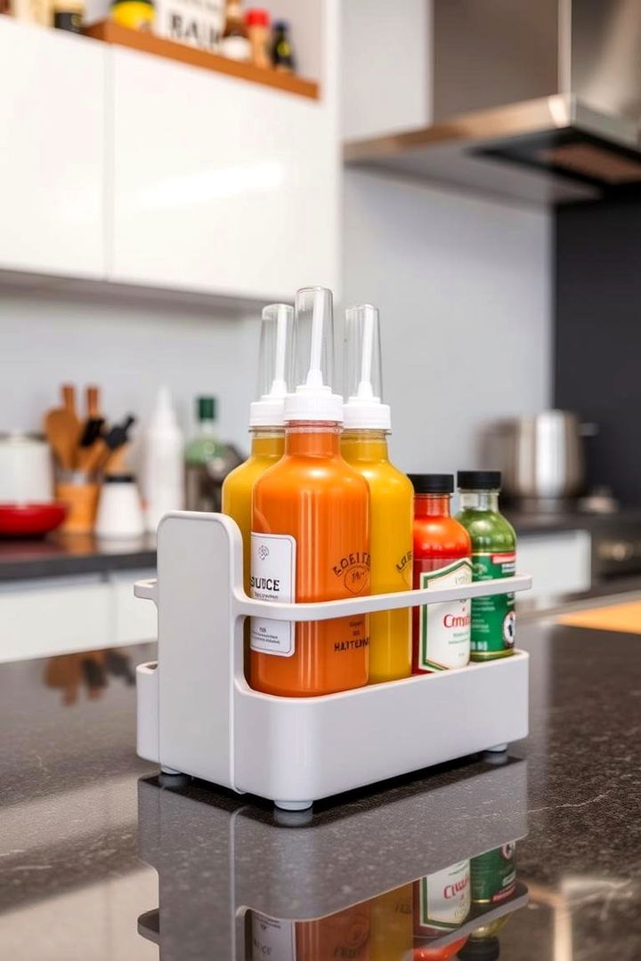 Organized Squeeze Bottle Holders - 22 Kitchen Sink Organization Ideas