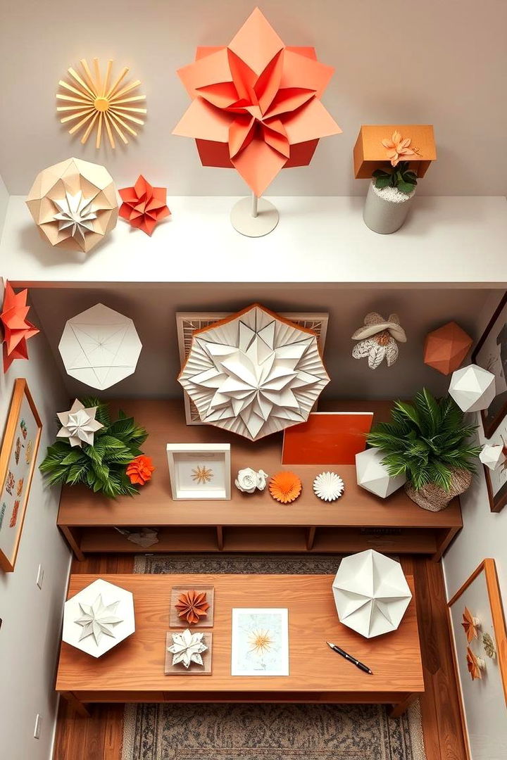 Origami Inspired Accents - 22 Japanese Style Living Room Ideas