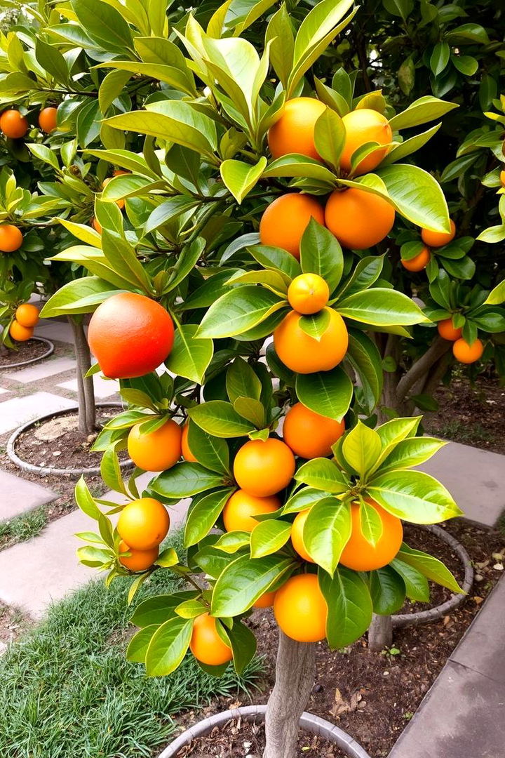 Ornamental Citrus Trees - 22 front yard spanish style landscaping ideas
