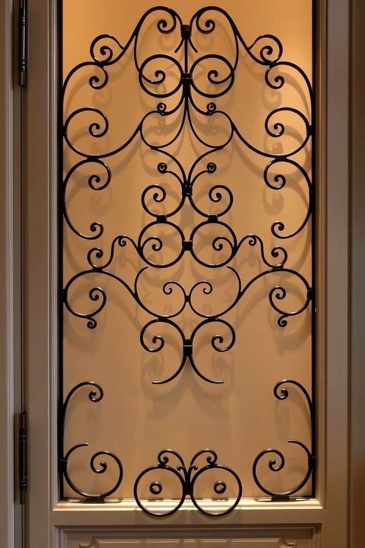 Ornamental Iron Details - 22 Kitchen Door Design Ideas