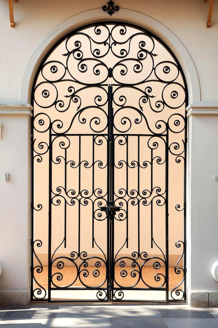 Ornamental Scrollwork Detail - 22 Front Door Gate Ideas