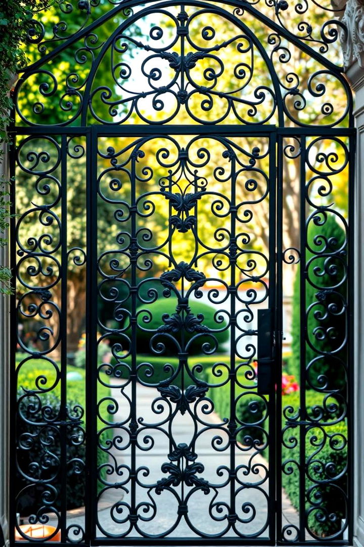 Ornamental Wrought Iron Gate - 22 Driveway Gate Ideas