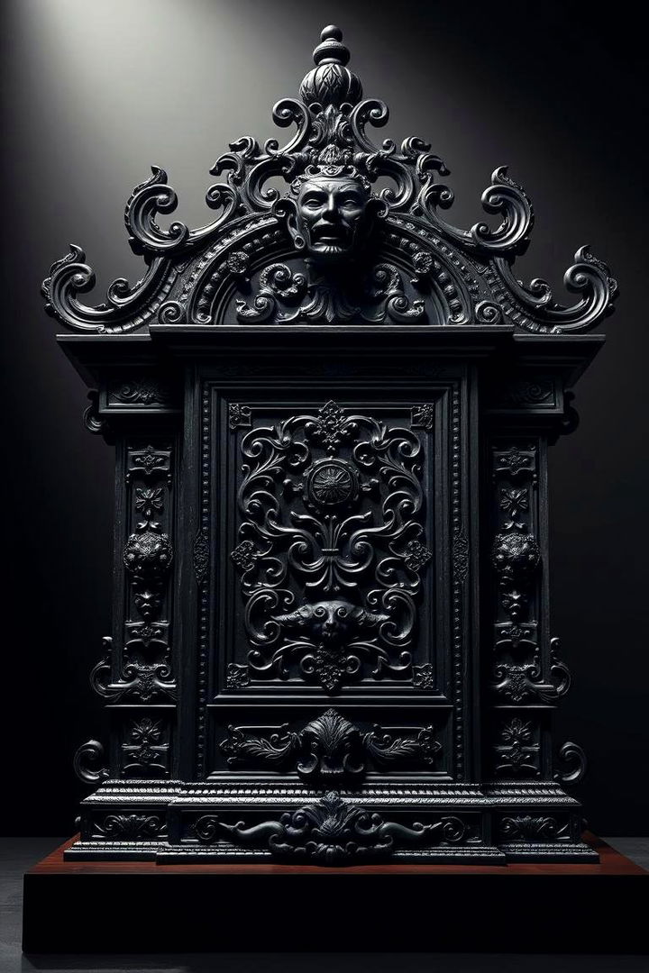 Ornate Black Ceremonial Pieces - 22 Black-Themed Wedding Ideas