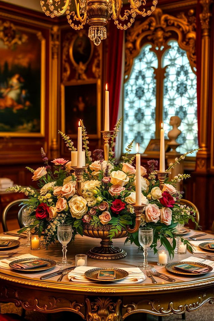 Ornate Centerpiece Arrangements - 22 Formal Dining Room Ideas
