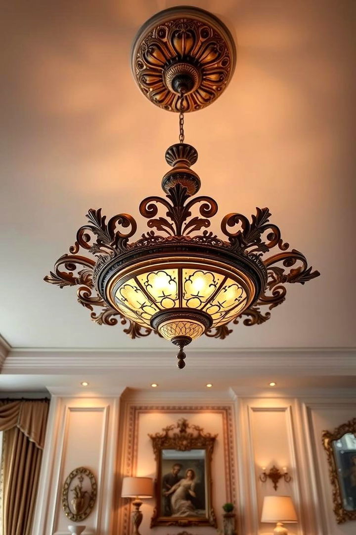 Ornate Decorative Ceiling Lights - 22 Living Room Ceiling Lighting Ideas