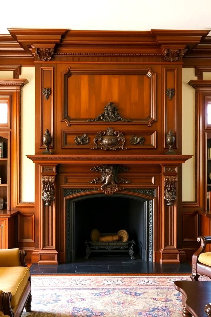 Ornate Fireplace Mantels - 22 Traditional Living Room Ideas