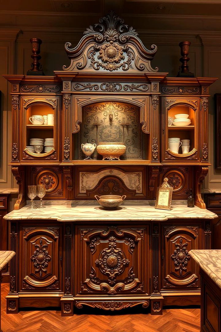 Ornate Furniture Details - 22 Maximalist Kitchen Decor Ideas