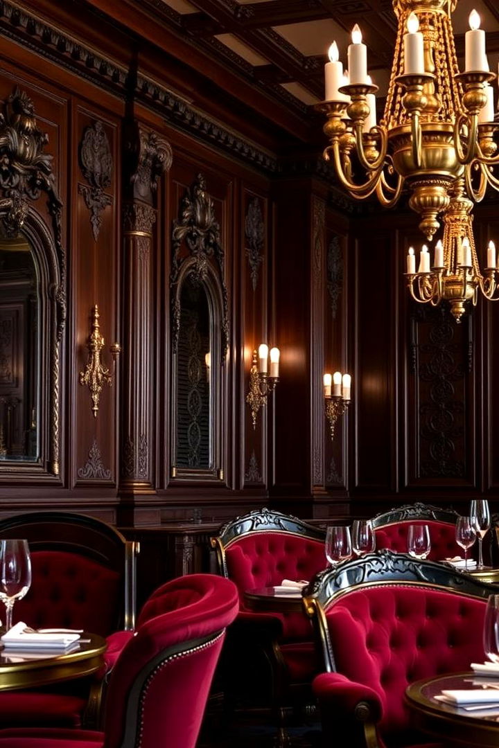 Ornate Furniture Details - 22 Burgundy Bedroom Ideas