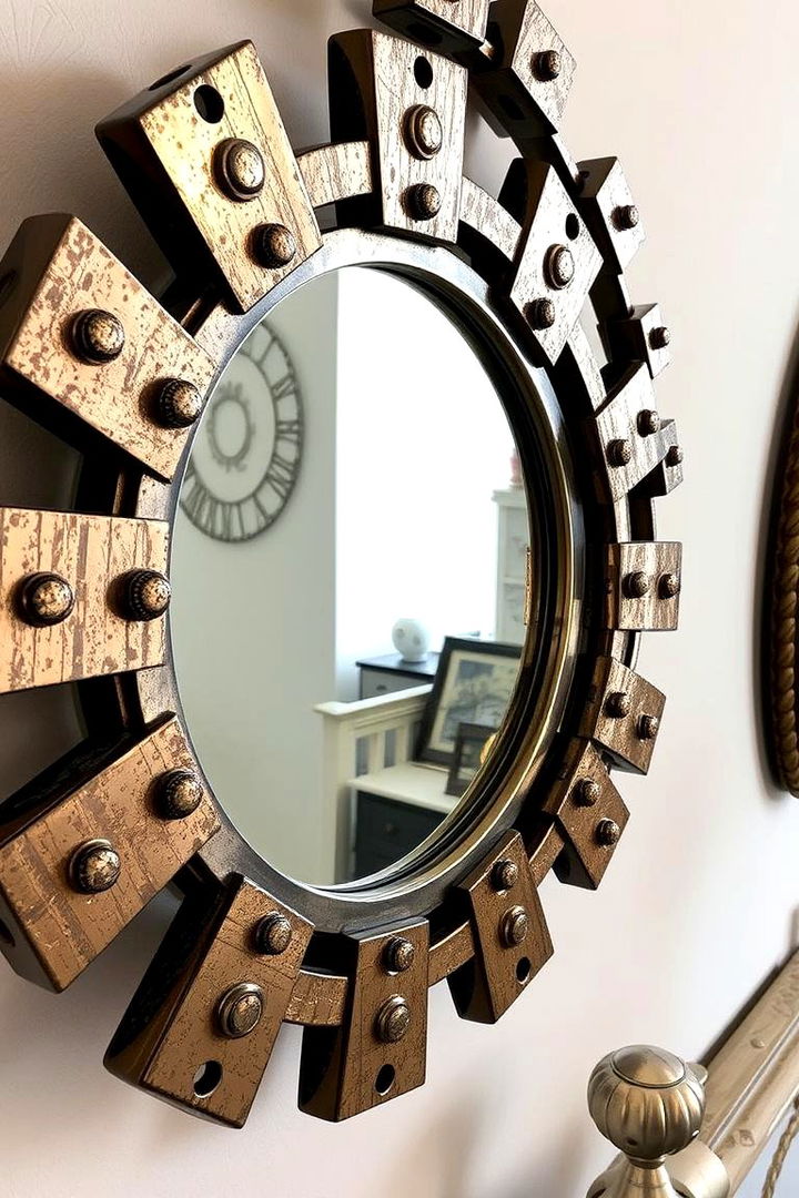 Ornate Gear Inspired Mirrors - 22 Steampunk Living Room Ideas