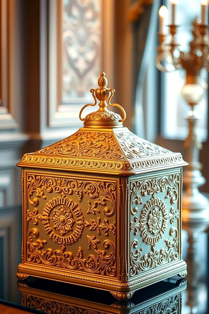 Ornate Gold Wedding Card Box - 22 Wedding Card Box Ideas