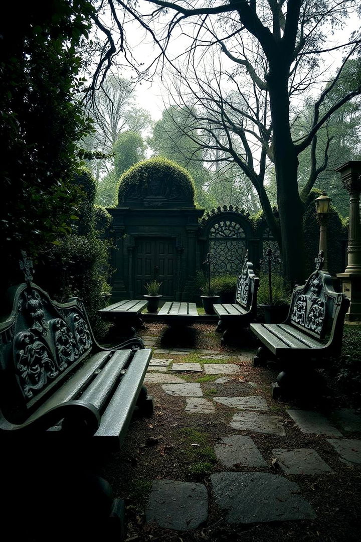 Ornate Graveyard Style Seating Areas - 22 Gothic Garden Ideas