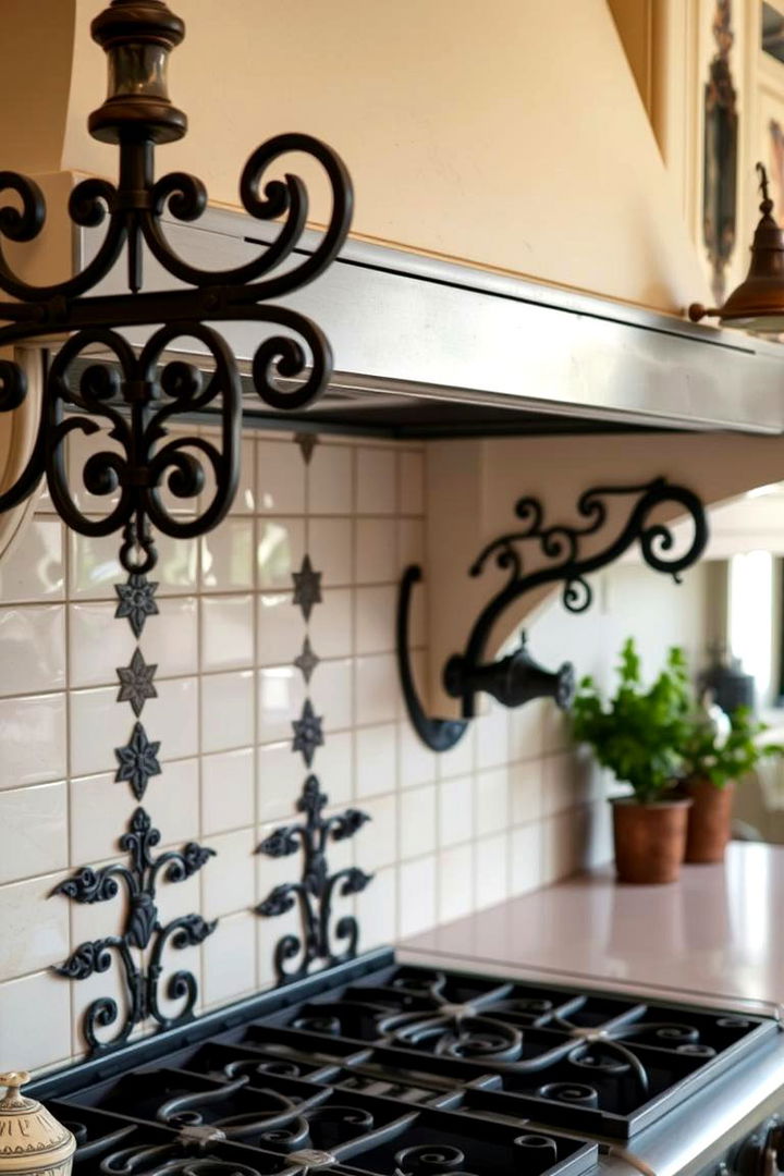 Ornate Iron Accents and Fixtures - 22 Tudor Kitchen Ideas