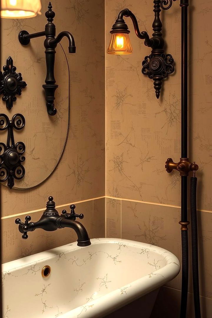 Ornate Iron Fixtures - 22 Mexican Bathroom Ideas
