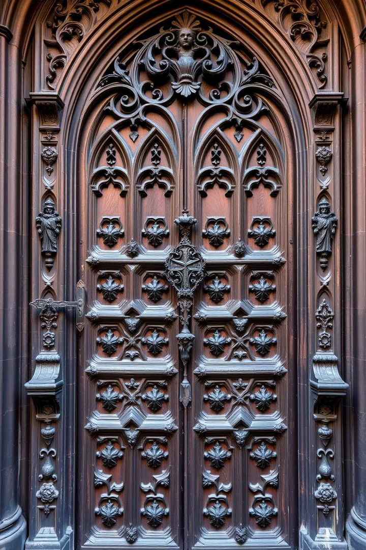 Ornate Medieval Touch - 22 Gothic Front Door Ideas