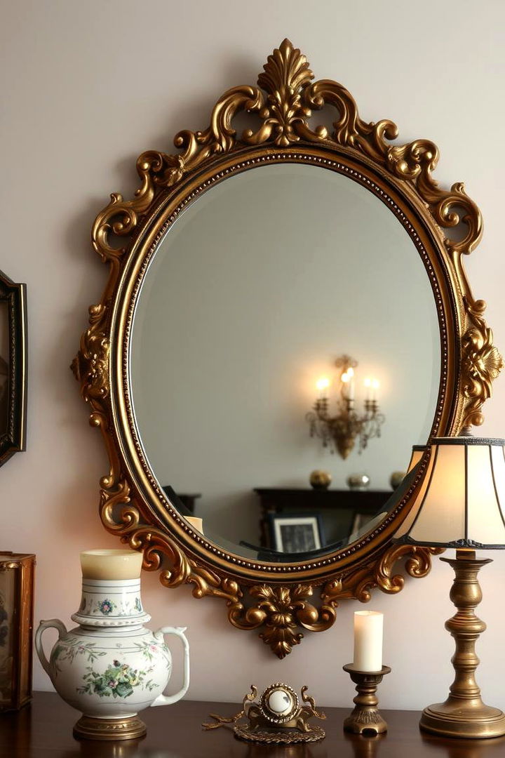 Ornate Mirror Accents - 22 Vintage Bathroom Ideas
