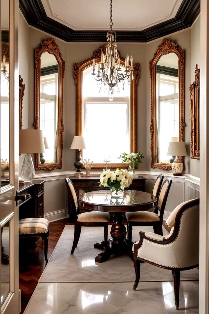Ornate Mirror Accents - 22 Parisian Dining Room Ideas