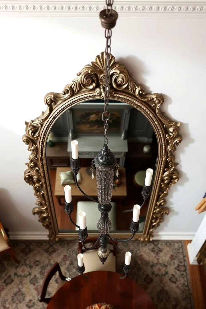 Ornate Mirror Details - 22 70s Dining Room Design Ideas