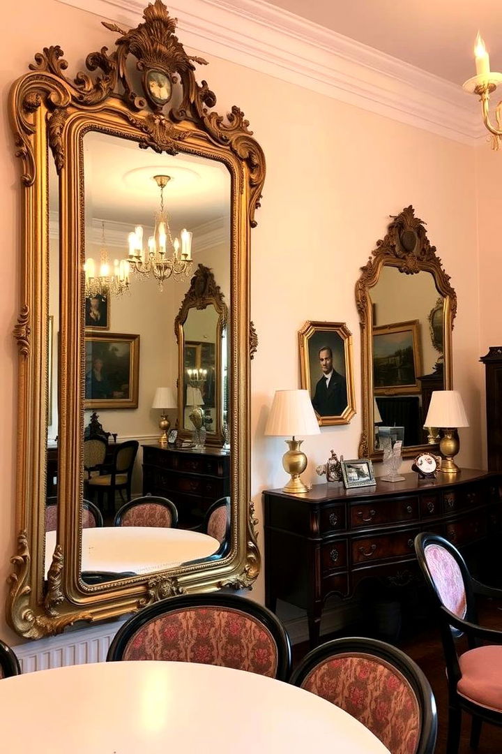 Ornate Mirrors and Art - 22 French Country Living Room Ideas