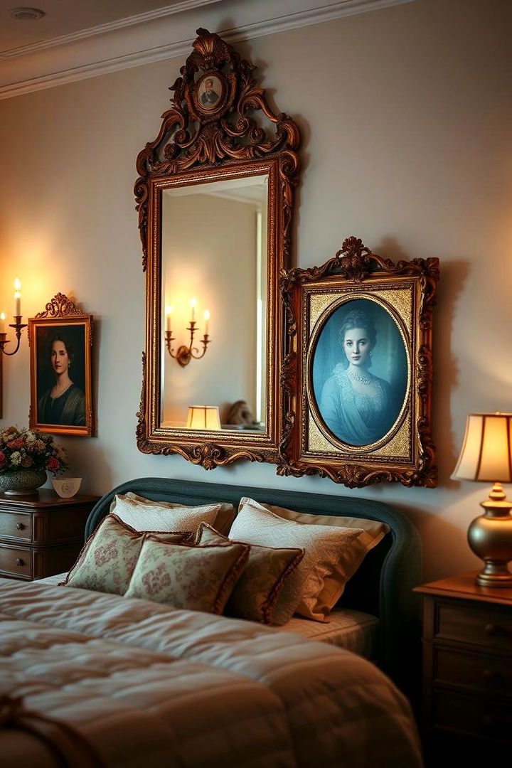 Ornate Mirrors and Frames - 22 Vintage Bedroom Ideas
