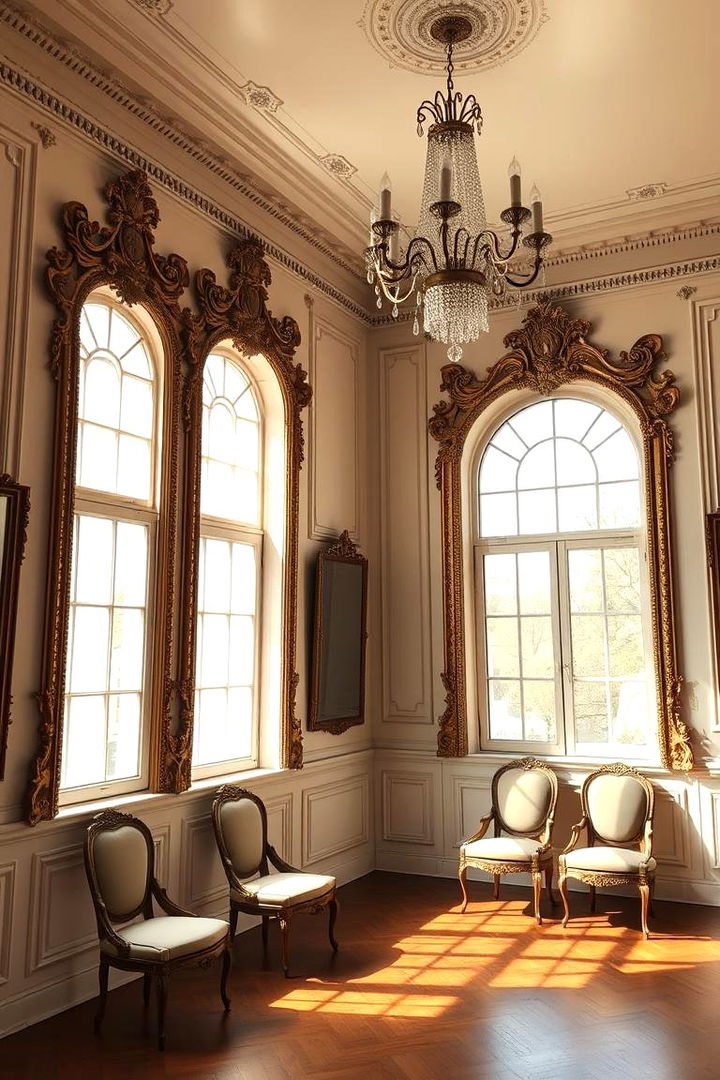Ornate Mirrors and Windows for Enhanced Illumination - 22 Parisian-style Living Room Ideas