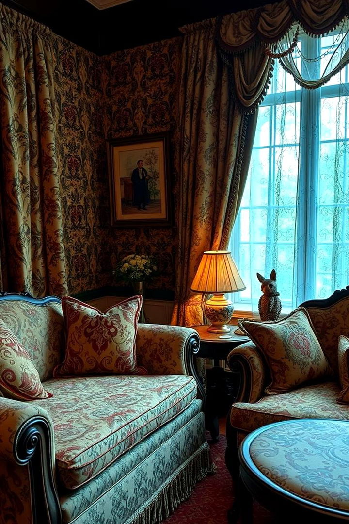 Ornate Patterned Fabrics - 22 Vintage Living Room Ideas