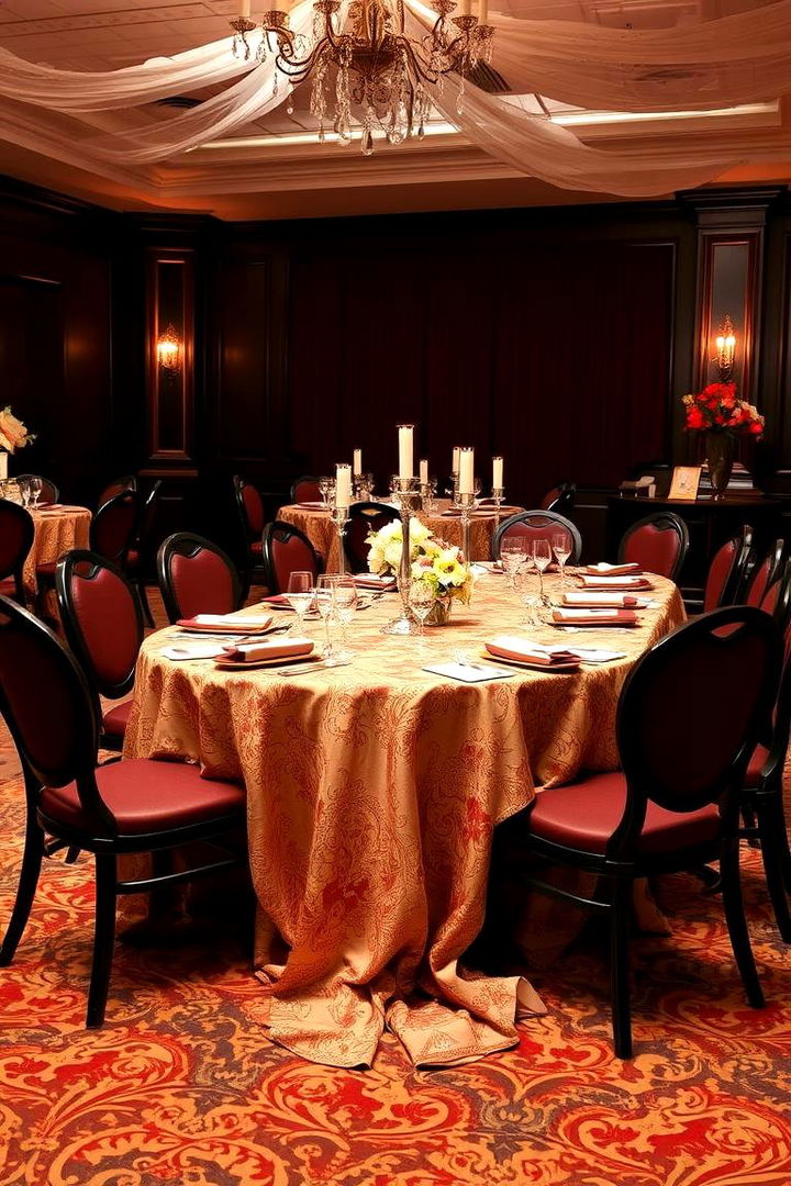 Ornate Table Linens - 22 Fall Table Decor Ideas