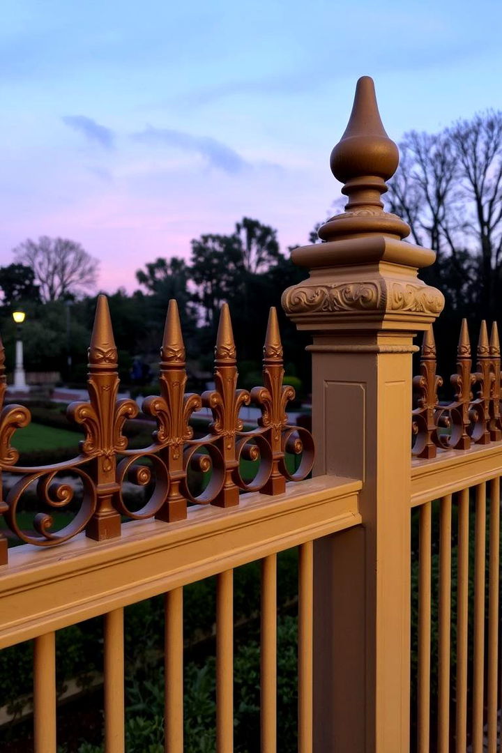 Ornate Top Rail Details - 22 Decorative Fence Ideas