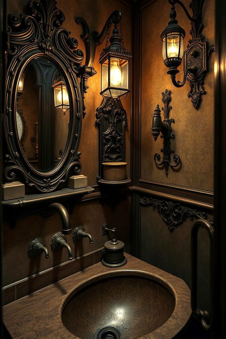 Ornate Vintage Fixtures - 22 Gothic Bathroom Ideas