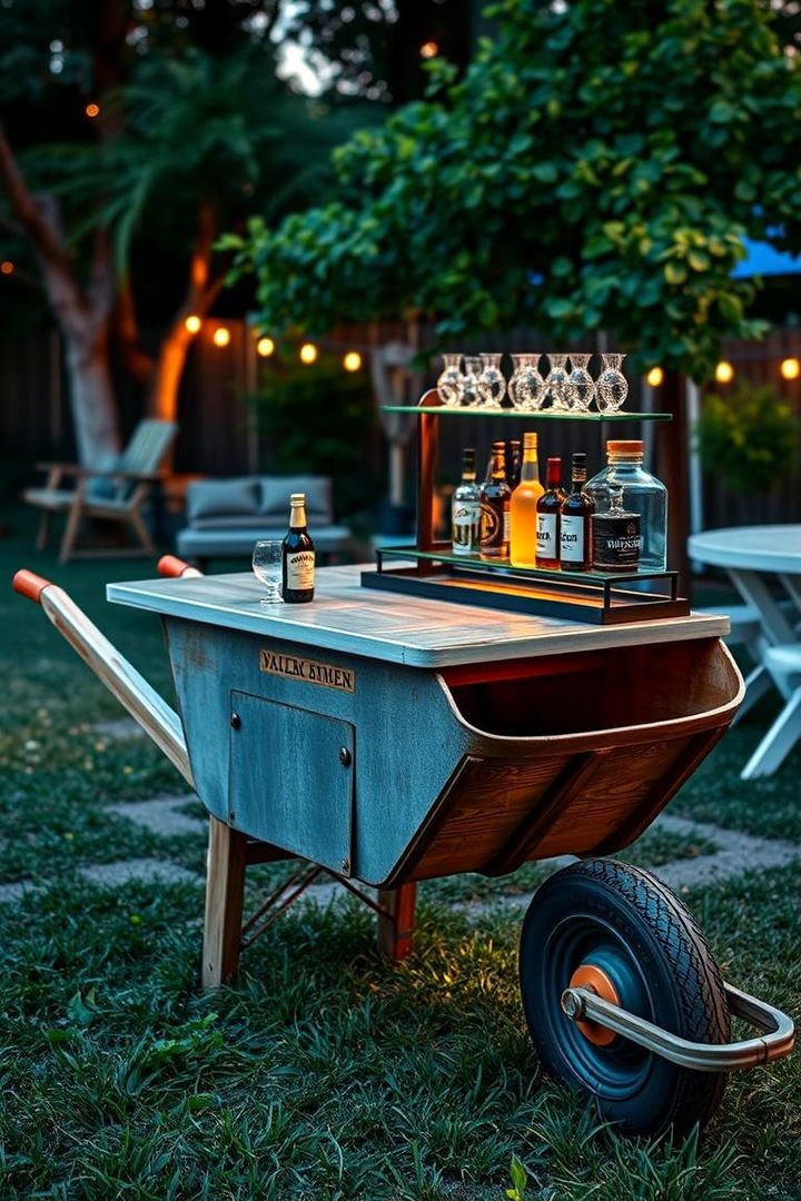Outdoor Bar Makeover - 22 Old Wheelbarrow Ideas