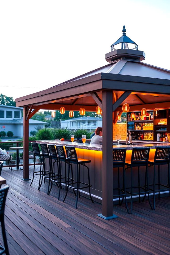 Outdoor Bar and Lounge Gazebo - 22 Gazebo on Deck Ideas
