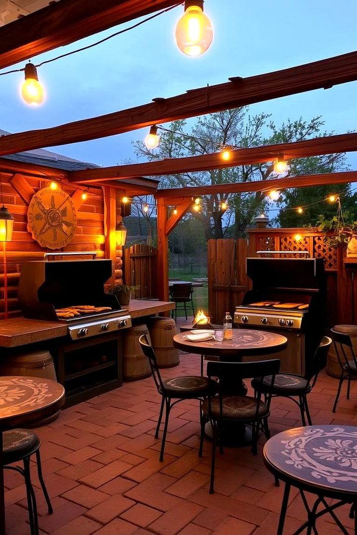 Outdoor Barbecue Zone - 22 Rustic Outdoor Kitchen Ideas