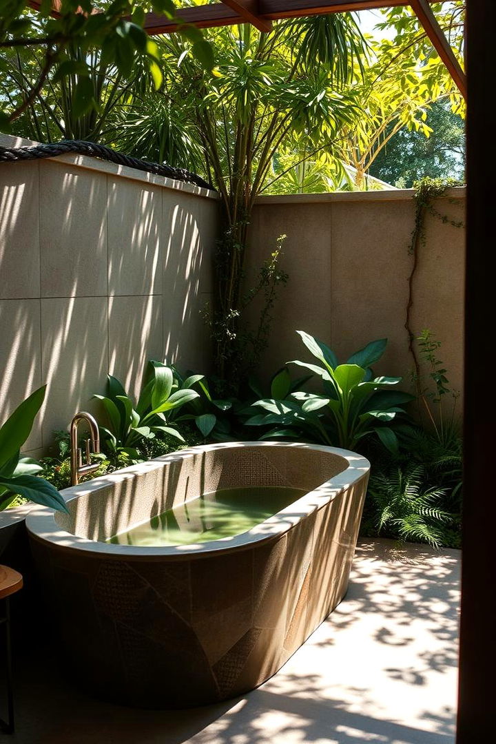 Outdoor Bathing Oasis - 22 Drop in Tub Ideas