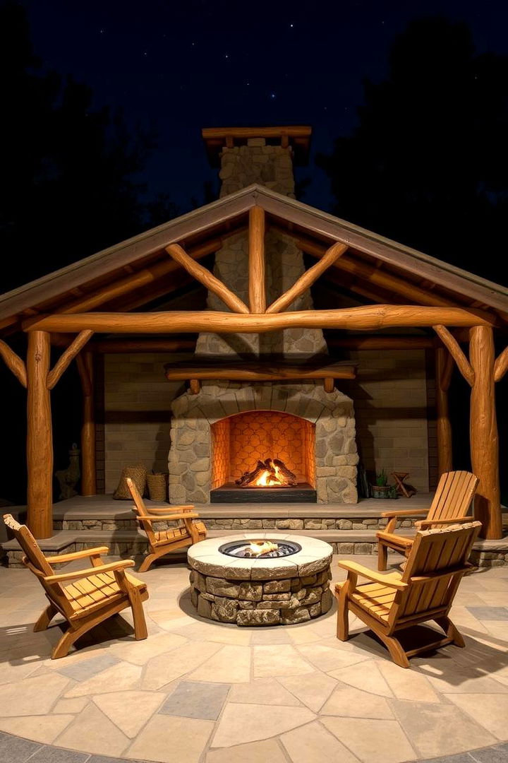 Outdoor Cabin Fireplace - 22 Cabin Fireplace Ideas