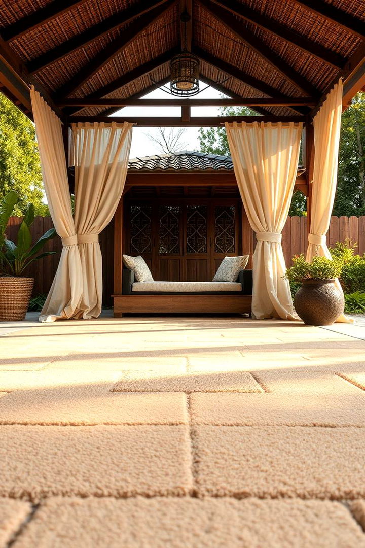 Outdoor Carpet Comfort - 22 Gazebo Floor Ideas