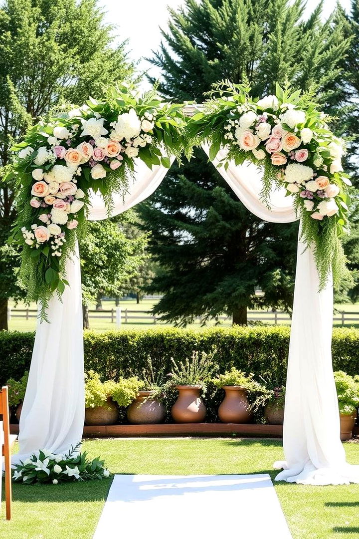 Outdoor Ceremony Arch - 22 Backyard Wedding Ideas