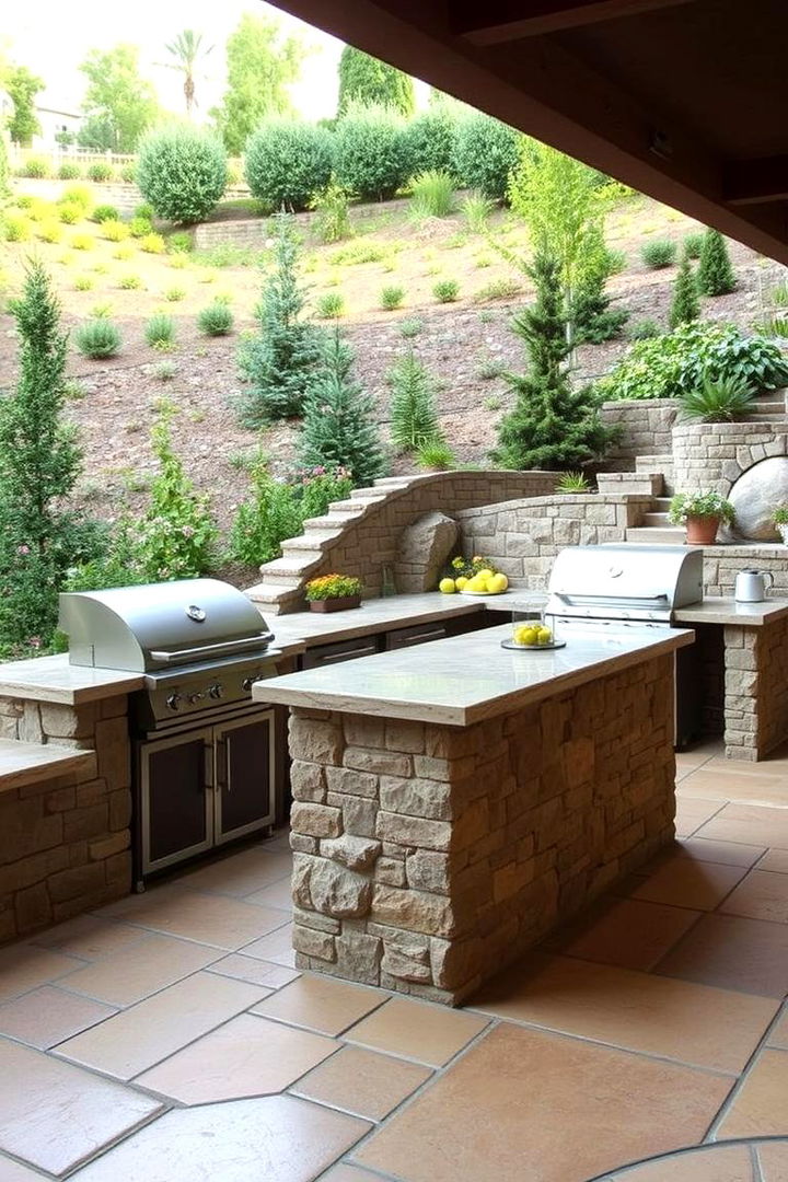 Outdoor Culinary Spaces - 22 Down Sloped Backyard Ideas