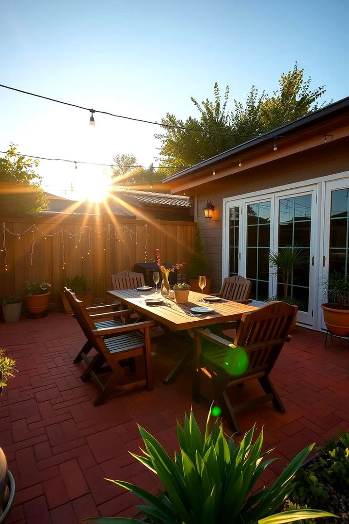 Outdoor Dining Delight - 22 Red Paver Patio Ideas