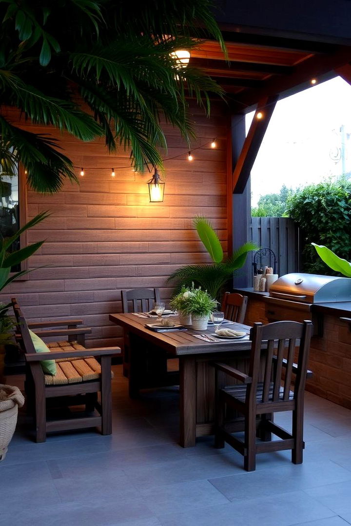 Outdoor Dining and Kitchen Nook - 22 Tropical Backyard Ideas
