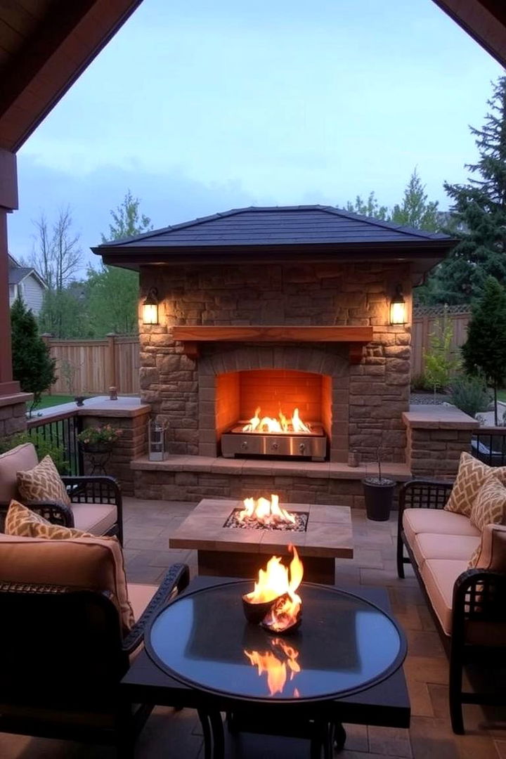 Outdoor Enchantment with Gas Fireplaces - 22 Gas Fireplace Ideas