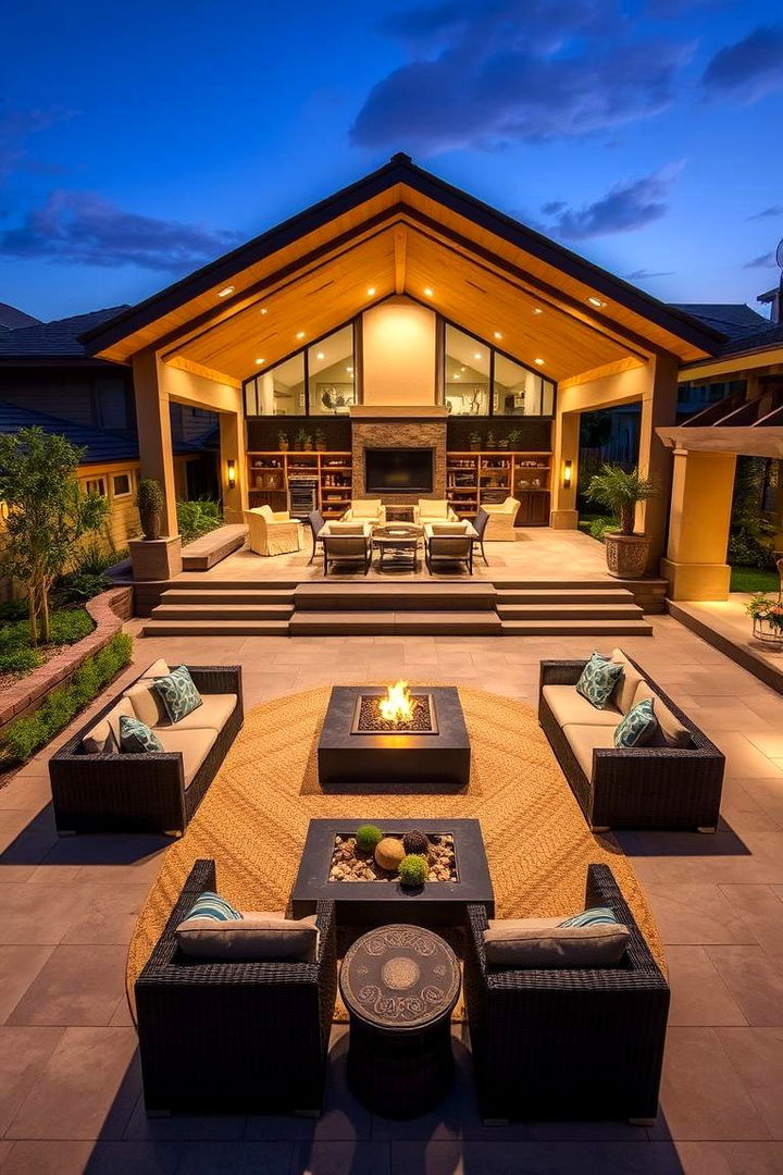Outdoor Entertaining Hub - 22 Sunken Patio Ideas