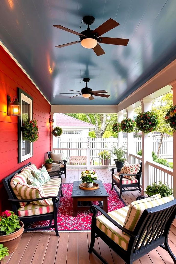 Outdoor Entertainment Ambiance - 22 Vinyl Porch Ceiling Ideas