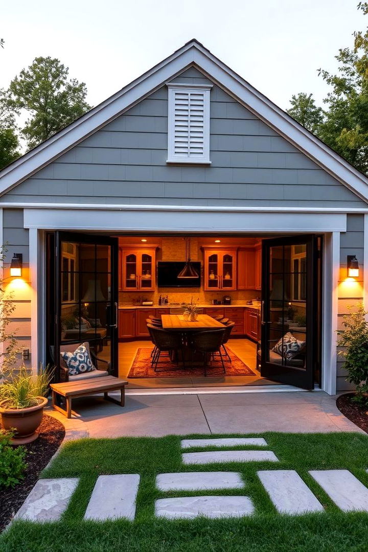 Outdoor Entertainment Oasis - 22 Detached Garage Ideas