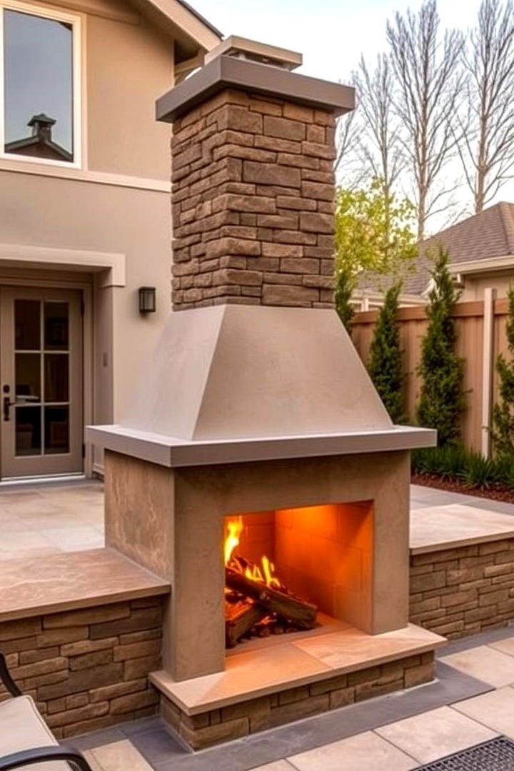 Outdoor Fireplace Hybrid - 22 Fire Pit Ideas