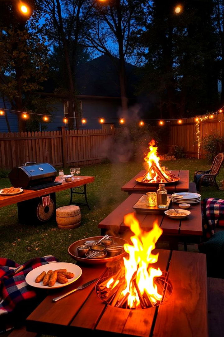 Outdoor Grilling and Bonfire Feast - 22 Fall Birthday Party Ideas