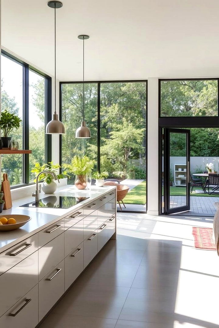Outdoor Indoor Flow in Kitchen Design - 22 Japanese Style Kitchen Ideas